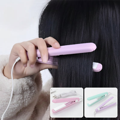 jeune femme utilise lisseur à cheveux