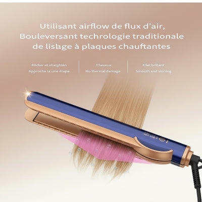 lisseur à cheveux bleu avec fil