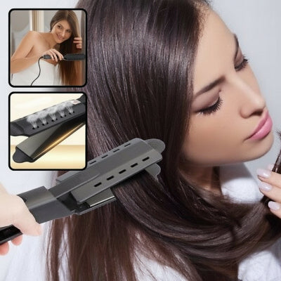 jeune femme utilise lisseur noi