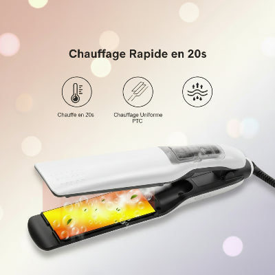 joli lisseur a vapeur blanc