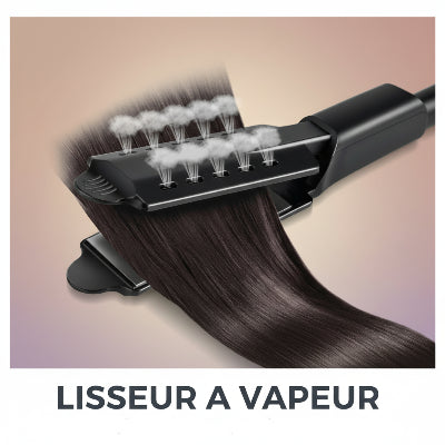 lisseur a vapeur noir